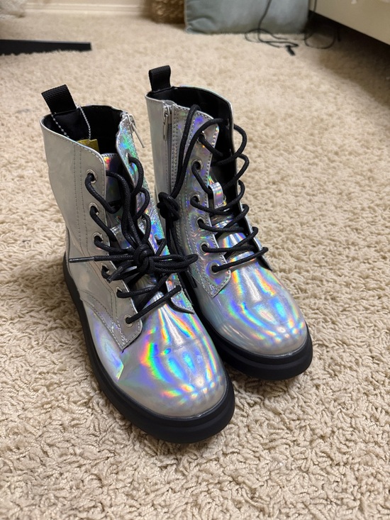 Dolce Vita Other - Dolce Vita Kids Holographic Combat Boots - Black Laces